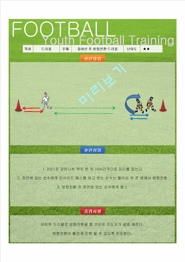 실전 유소년 축구 트레이닝 프로그램(종합)   (8 )